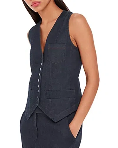 Whistles Joanna Denim Vest In Dark Denim