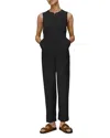 Whistles Womens Black Josie Zip-front Woven Jumpsuit 8 In Black