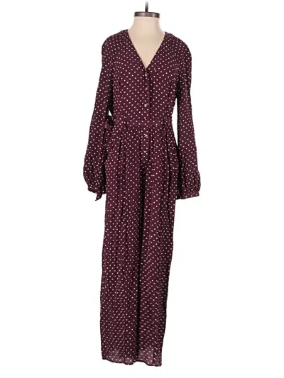 Pre-owned Whistles Jumpsuit In Burgundy