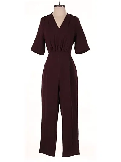 Pre-owned Whistles Jumpsuit In Burgundy
