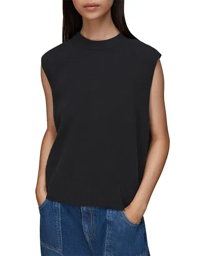 Whistles Knitted Tank Top In Navy