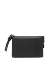 Whistles Knotted Zip Pull Purse In Black