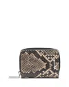 Whistles Koa Snake Embossed Compact Purse In Multicolor