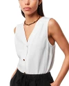 Whistles Laura Linen Tank In White