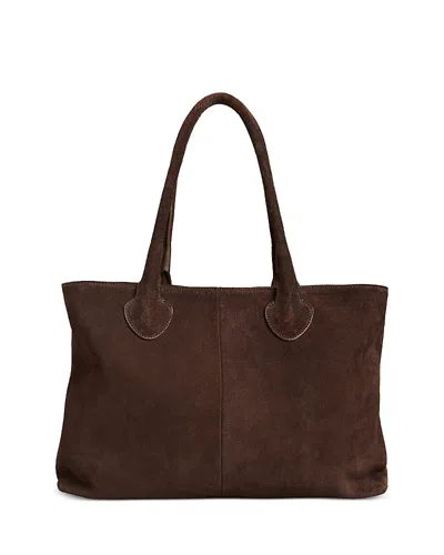 Whistles Leandra Suede Tote In Brown