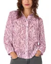 Whistles Womens Multi-coloured Leopard-print Long-sleeve Pleated Woven Shirt In Purple