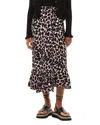Whistles Leopard-print Tiered-hem Woven Wrap Midi Skirt In Leopard Print