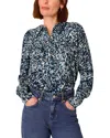 Whistles Womens Multi-coloured Leopard Swirl-print Satin Shirt In Blue/multi