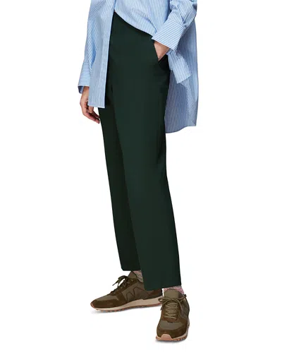 Whistles Lila Slim Fit Stretch Trousers In Dark Green