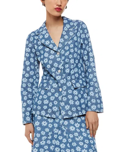 Whistles Limited Edition Graphic Daisy Denim Blazer