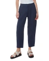 Whistles Linen Barrel Leg Trouser In Navy