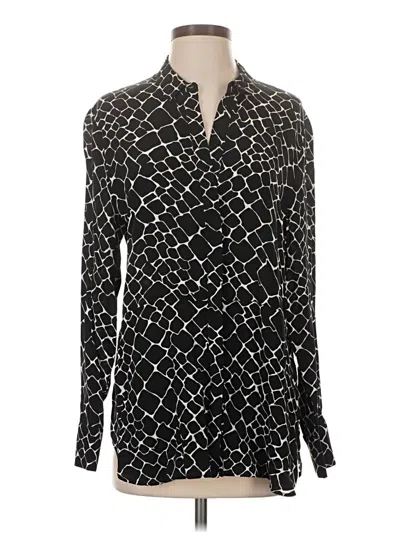 Pre-owned Whistles Long Sleeve Blouse In Black