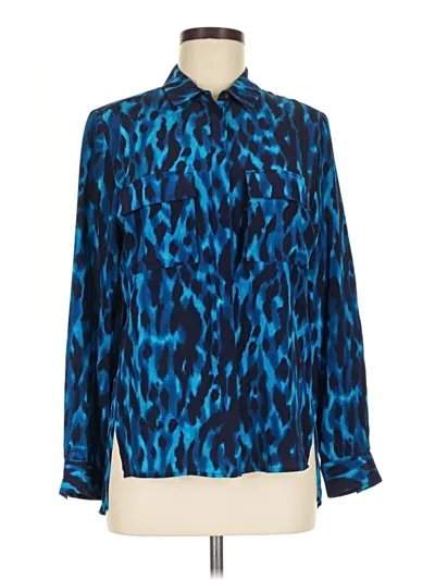 Pre-owned Whistles Long Sleeve Blouse In Blue