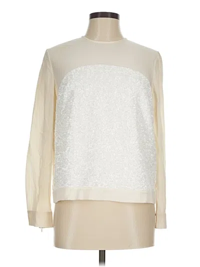 Pre-owned Whistles Long Sleeve Blouse In Ivory