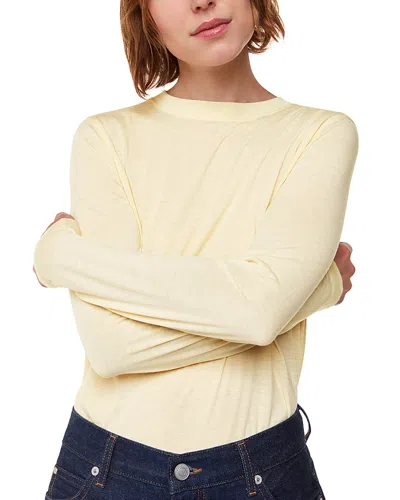Whistles Blend Crew Neck Top In Yellow
