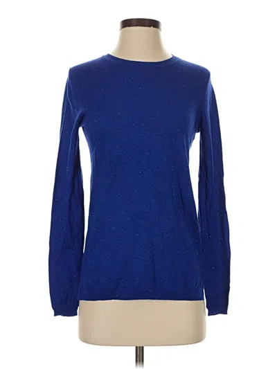Pre-owned Whistles Long Sleeve Top Blue Crew Neck Tops