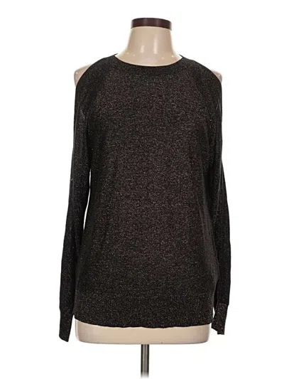 Pre-owned Whistles Long Sleeve Top Brown Cold Shoulder Neckline Tops