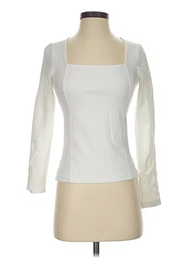 Pre-owned Whistles Long Sleeve Top Ivory Square Neckline Tops