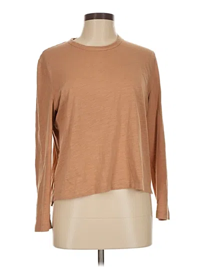 Pre-owned Whistles Long Sleeve T-shirt In Tan