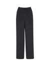 Whistles Maria Fluid Crepe Trousers In Black