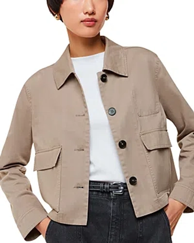 Whistles Marie Casual Jacket In Taupe