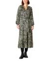 Whistles Marlow Leopard Swirl Dress In Khaki/multi