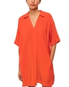 Whistles Womens Red Melanie Collared Relaxed-fit Woven Mini Dress In Red