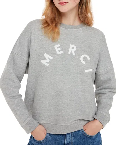 Whistles Merci Logo Sweatshirt In Gray