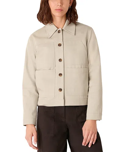 Whistles Mia Four Pocket Button Jacket In Brown