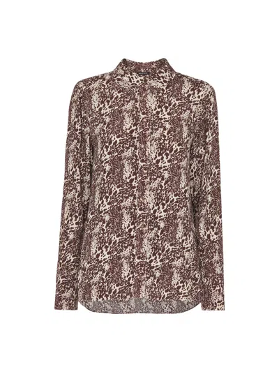 Whistles Micro Shirt In Leopard Print