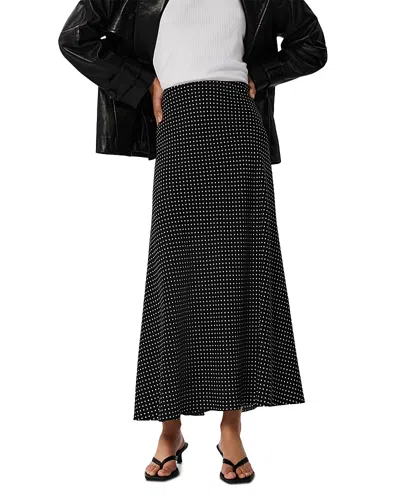 Whistles Mini Polka Dot Maxi Skirt In Blue