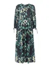 Whistles Womens Misty Leopard-print Woven Midi Dress Multi-coloured In Green/multi