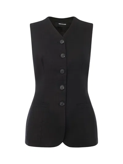 Whistles Molly Waistcoat In Black
