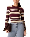 Whistles Womens Multi-coloured Crew-neck Multi-stripe Knitted Jumper In Brown