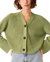 Whistles Nala Cotton Cardigan In Green