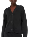 Whistles Nina Button Front Cardigan In Black