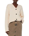 Whistles Womens Cream Nina Button-front Relaxed-fit Cotton Cardigan In Ivory