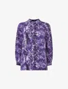 Whistles Womens Multi-coloured Abstract Leopard-print Regular-fit Eco Viscose-blend Shirt In Multi-coloured
