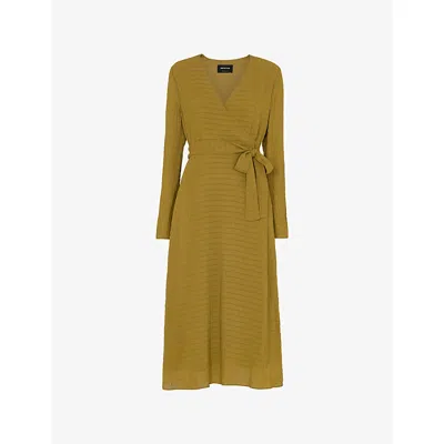WHISTLES OMENS WHISTLES ALEX TEXTURED STRETCH-WOVEN MIDI DRESS