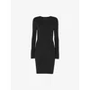 Whistles Omens  Annie Bodycon Sparkle-knit Mini Dress In Black