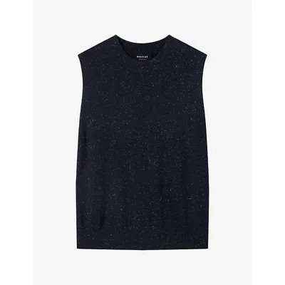 Whistles Omens  Annie Sparkle Woven Tank Top In Black