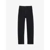 Whistles Womens Black Barrel-leg High-waist Stretch-denim Jeans In Black