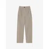 Whistles Womens Bethany Barrel-leg Woven Trousers Cream In Cream