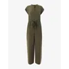 Whistles Omens  Cap-sleeved Drawstring-waist Woven Jumpsuit