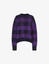 Whistles Womens Multi-coloured Checked Relaxed-fit Stretch Wool-blend Jumper In Multi-coloured
