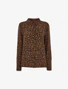 Whistles Womens Multi-coloured Classic Leopard-print Viscose Shirt In Multi-coloured