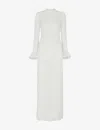 Whistles Womens Cream Crepe Maxi Dress In Cream
