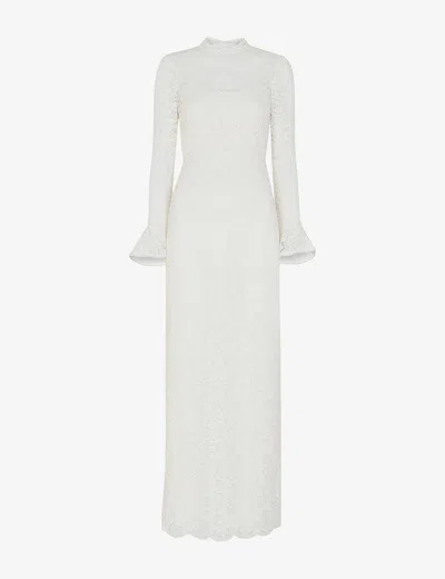 Whistles Womens Cream Crepe Maxi Dress