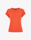 Whistles Ember Linen Mix Pocket Tee In Red