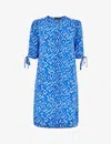 Whistles Womens Multi-coloured Frankie Speeding-squares Relaxed-fit Woven Mini Dress In Multi-coloured